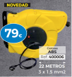 ¡NOVEDAD! Enrollacables eléctrico (Con carcasa ABS) 22m 3x1,5mm2