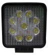 Foco de led cuadrado 27w, 12/24v, 11x11 cm