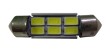Bombilla de plafón 6 led smd 36mm. can bus, 12v