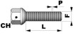 Tornillo esférico m14x1,5 l58 c19