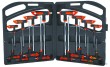 Estuche 16 llaves acodadas allen (2 x 75 - 10 x 200 mm) y torx (t10 x 75 - t50 x 200 mm)