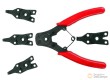 Blister alicate circlips con 4 cabezas intercambiables, 160 mm.