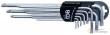 Blister 9 llaves acodadas pentagonales ts extralargas (ts10 - ts50)