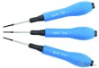 Blister 3 destornilladores torx de precision, øt4 - t5 - t6 x 140 mm