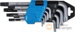 Blister 9 llaves acodadas torx-h cortas, øt10h - t50h