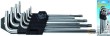 Blister 9 llaves acodadas torx largas, øt10 - t50
