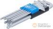 Blister 9 llaves acodadas torx/torx bola largas para accesos dificiles, øt10 - t50