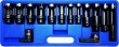 Estuche 14 vasos 3/8" + 1/2" para inyectores diesel y sonda lambda