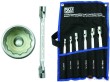 Bolsa 6 llaves articuladas doble vaso bihex. (8 x 9 - 18 x 19 mm)