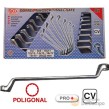 Estuche 8 llaves estrella acodada 45º (6 x 7 - 20 x 22 mm) , din 838