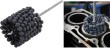 Bruñidor/lapeador de cilindros de motor por bolas de carburo de silicio, flexible - grano 120 - ø 81 - 83 mm. capacidad - ø 7,8 mm. eje