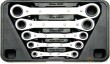 Estuche 5 llaves planas dobles c/trinquete lateral (6 x 8 - 19 x 22 mm)