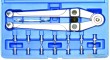 Estuche llave compas de pernos redondos 245 mm + puntas intercambiables