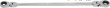 Llave doble carraca extralarga plana bihex., articulada 180º (10 x 11 mm)