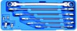 Estuche 6 llaves doble carraca extralarga plana bihex., articulada 180º (8 x 9 - 17 x 19 mm) + 4 adaptadores
