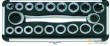 @ estuche 19 pcs llave plana doble intercambiable hex.(8 - 17 mm) y torx tipo "e" (e8 - e22)
