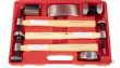 Estuche 7 tases y martillos de chapista,