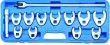 Estuche 11 llaves 1/2" abiertas "crowfoot", (20 - 32 mm) + alargadera y mango de apriete