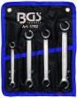 Bolsa 4 llaves abiertas racores hex. (5/16" x 3/8" - 11/16" x 3/4" sae) para frenos