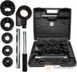 Estuche de 7 utiles para roscar tubos de fontaneria/gas profesional, ( ø 3/8"- 1/2"- 3/4"- 1"- 1 1/4")