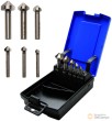 Estuche 6 escariadores acero hss, din 335, forma curvada ( ø 6.3 - 20.5 mm)