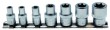 Regleta 7 vasos cortos 1/4" & 3/8", torx tipo "e" (e6 - e16)
