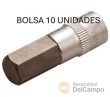 Bolsa 10 vasos cortos 1/4" punta allen, 10 mm