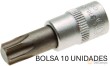 Bolsa 10 vasos cortos 1/4" punta torx, t45