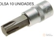 Bolsa 10 vasos cortos 1/4" punta torx, t50
