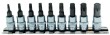 Regleta 9 vasos cortos 1/4" punta torx ( t10 - t50)