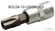 Bolsa 10 vasos cortos 1/4" punta torx-h, t45h