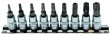 Regleta 9 vasos cortos 1/4" punta torx-h ( th10 - th50)