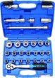Estuche 27 pcs vasos cortos 1/2" hex. "protorque" , sae (5/16"-1 1/4")