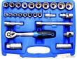 Estuche 26 pcs. vasos cortos 3/8" hex. "superlock" (6 - 24 mm)