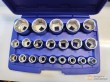 Estuche 21 vasos cortos 1/2" hex. "protorque" ( 8 - 36 mm)