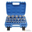 Estuche 21 vasos cortos 1/2" bihex. "protorque" ( 8 - 36 mm)