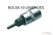 Bolsa 10 vasos cortos 1/4", punta torx inviolable, t8h