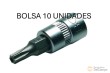 Bolsa 10 vasos cortso 1/4", punta torx inviolable, t25h