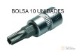 Bolsa 10 vasos cortos 1/4", punta torx inviolable, t30h