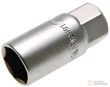 Vaso largo 1/2" hex. bujias cromado, 20.6 mm., goma interior
