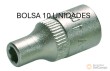 Bolsa 10 vasos cortos 1/4" hex. "protorque", 4 mm