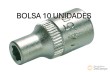 Bolsa 10 vasos cortos 1/4" hex. "protorque", 4,5 mm