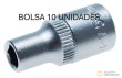 Bolsa 10 vasos cortos 1/4" hex. "protorque", 5 mm