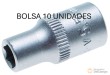 Bolsa 10 vasos cortos 1/4" hex. "protorque", 5,5 mm