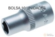 Bolsa 10 vasos cortos 1/4" hex. "protorque", 6 mm