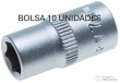 Bolsa 10 vasos cortos 1/4" hex. "protorque", 7 mm