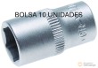 Bolsa 10 vasos cortos 1/4" hex. "protorque", 10 mm