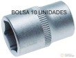 Bolsa 10 vasos cortos 1/4" hex. "protorque", 12 mm
