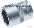 Bolsa 10 vasos cortos 1/4" hex. "protorque", 14 mm