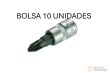 Bolsa 10 vasos cortos 1/4" punta pozidriv, pz2